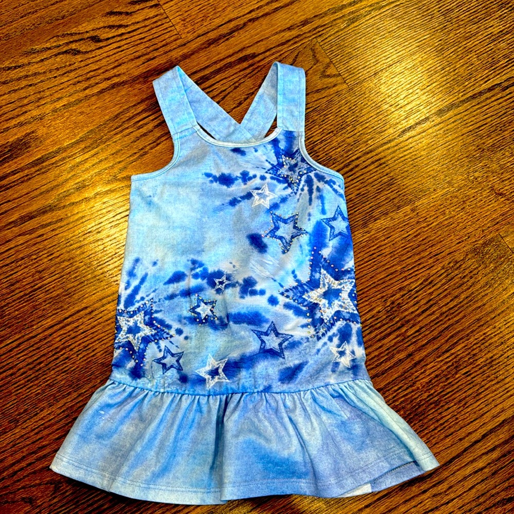 Sara Sara- Little Girl’s Tie Dye Star Drop Waist Dress size 3T